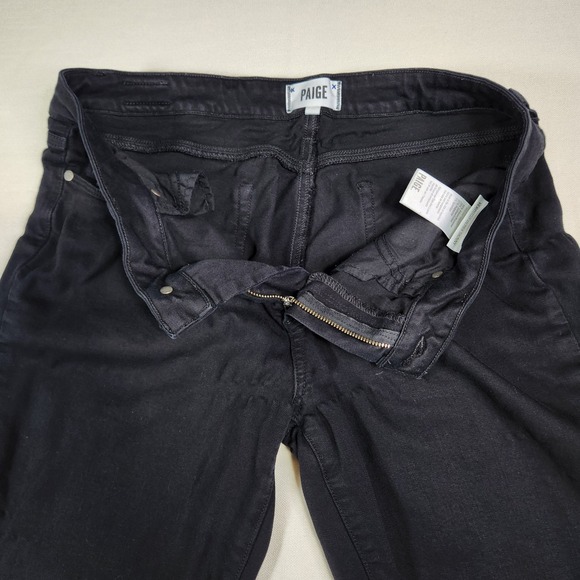 Paige Verdugo Ultra Skinny Jeans  Black Women's Size 32 (fit 33W 29L) - Picture 4 of 16